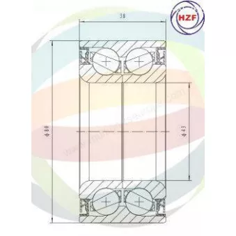 Roulement de roue avant ODM-MULTIPARTS 70-010110