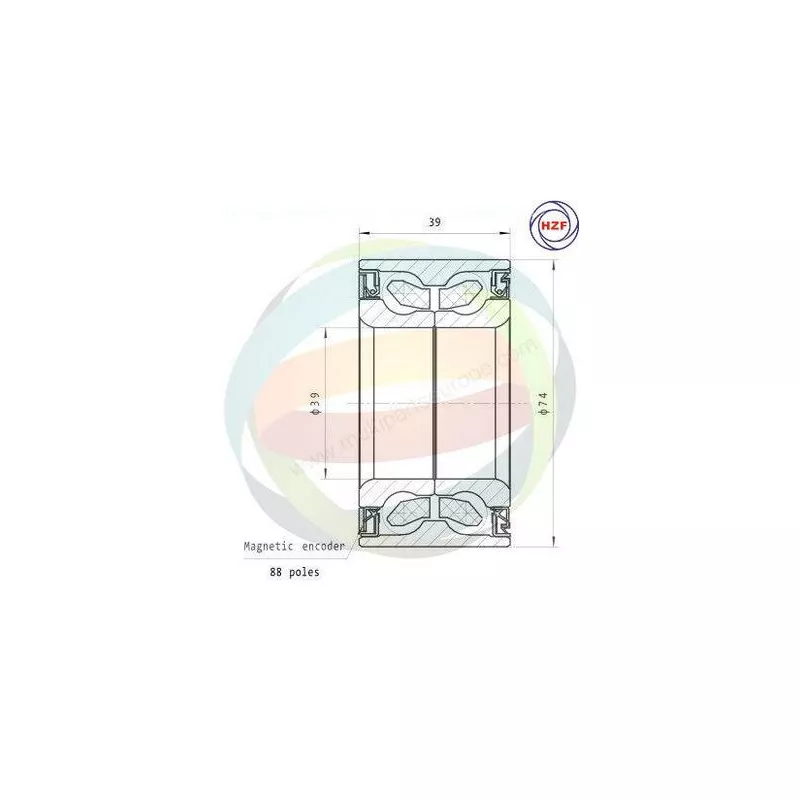 Roulement de roue avant ODM-MULTIPARTS 70-010128