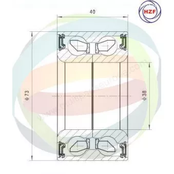 Roulement de roue avant ODM-MULTIPARTS 70-040006