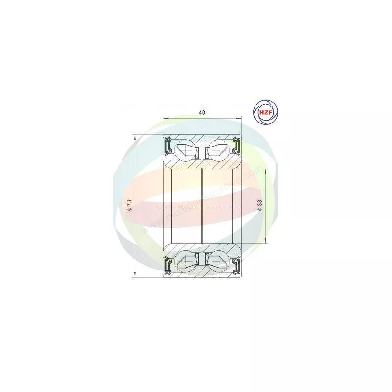 Roulement de roue avant ODM-MULTIPARTS 70-040006