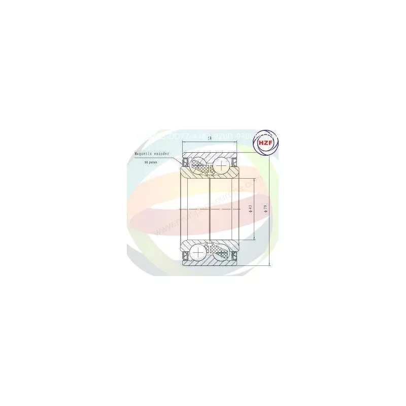 Roulement de roue avant ODM-MULTIPARTS 70-040007