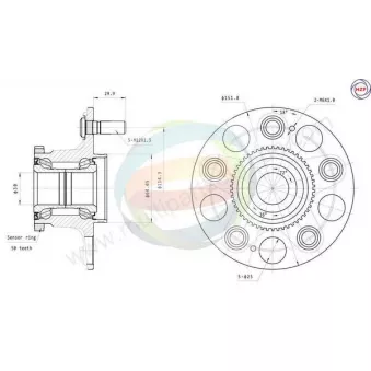 Roulement de roue arrière ODM-MULTIPARTS 70-040020