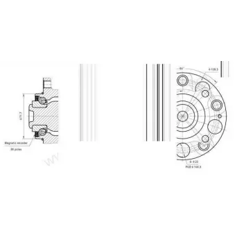 Roulement de roue avant ODM-MULTIPARTS 70-040023