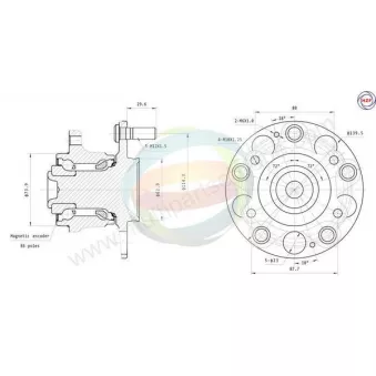 Roulement de roue arrière ODM-MULTIPARTS 70-040025