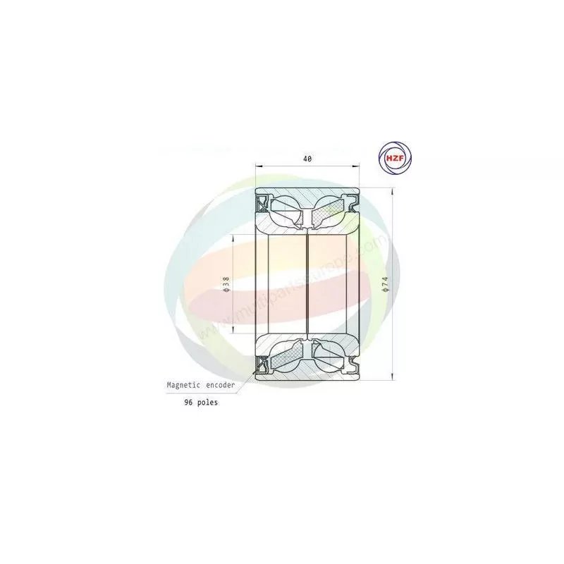 Roulement de roue avant ODM-MULTIPARTS 70-040051