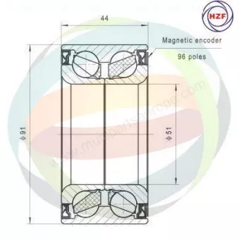 Roulement de roue avant ODM-MULTIPARTS 70-040057