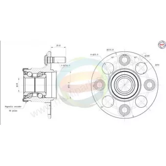 Roulement de roue arrière ODM-MULTIPARTS 70-040062
