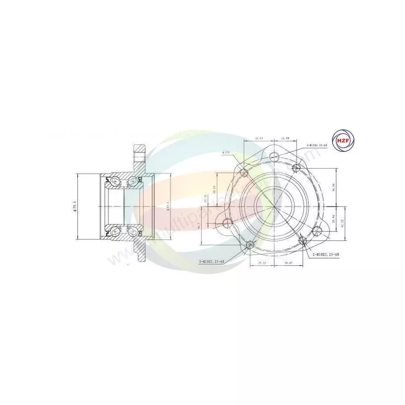 Roulement de roue arrière ODM-MULTIPARTS 70-040067
