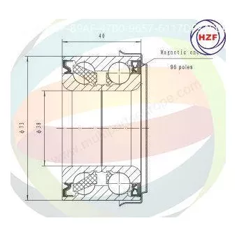 Roulement de roue avant ODM-MULTIPARTS 70-040076