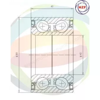 Roulement de roue avant ODM-MULTIPARTS 70-050001