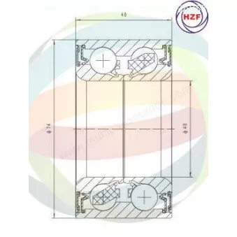 Roulement de roue avant ODM-MULTIPARTS 70-050008
