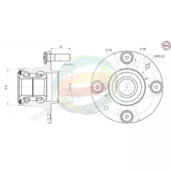 Roulement de roue avant ODM-MULTIPARTS 70-050014