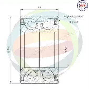 Roulement de roue avant ODM-MULTIPARTS 70-050037