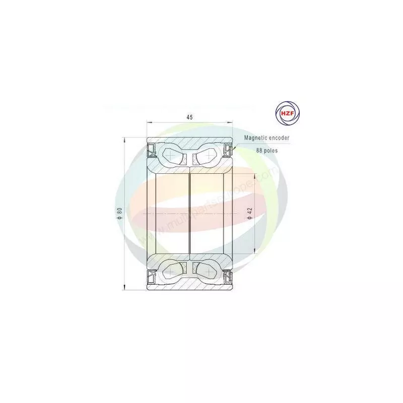 Roulement de roue avant ODM-MULTIPARTS 70-050037