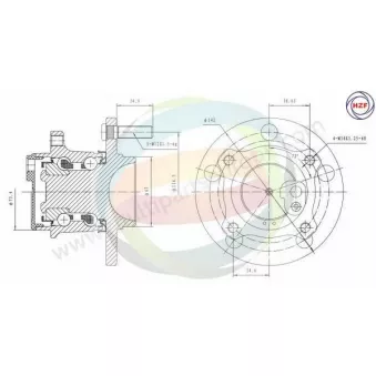 Roulement de roue arrière ODM-MULTIPARTS 70-050039