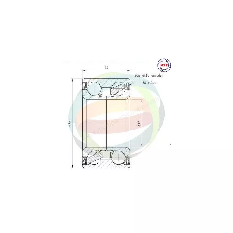 Roulement de roue avant ODM-MULTIPARTS 70-050046