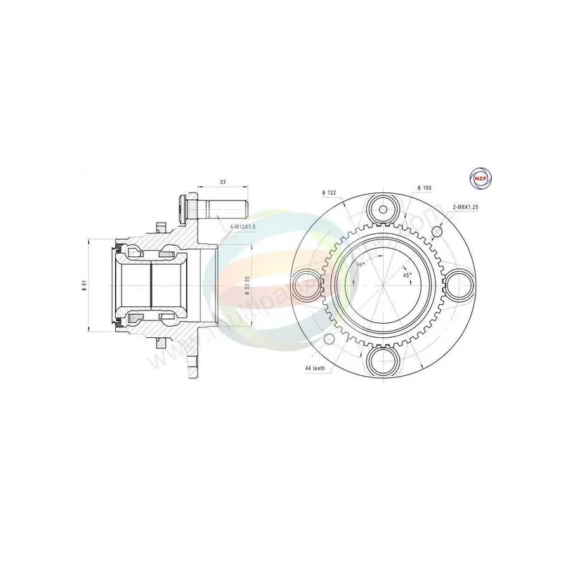 Roulement de roue avant ODM-MULTIPARTS 70-050059