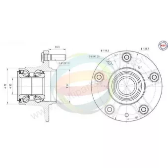 Roulement de roue avant ODM-MULTIPARTS 70-050081