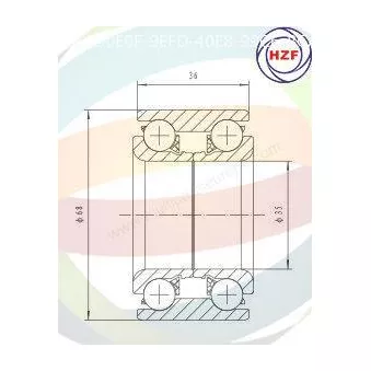 Roulement de roue avant ODM-MULTIPARTS 70-060006