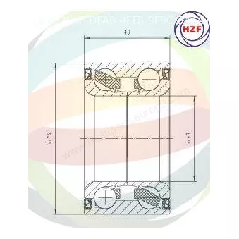 Roulement de roue avant ODM-MULTIPARTS 70-060025