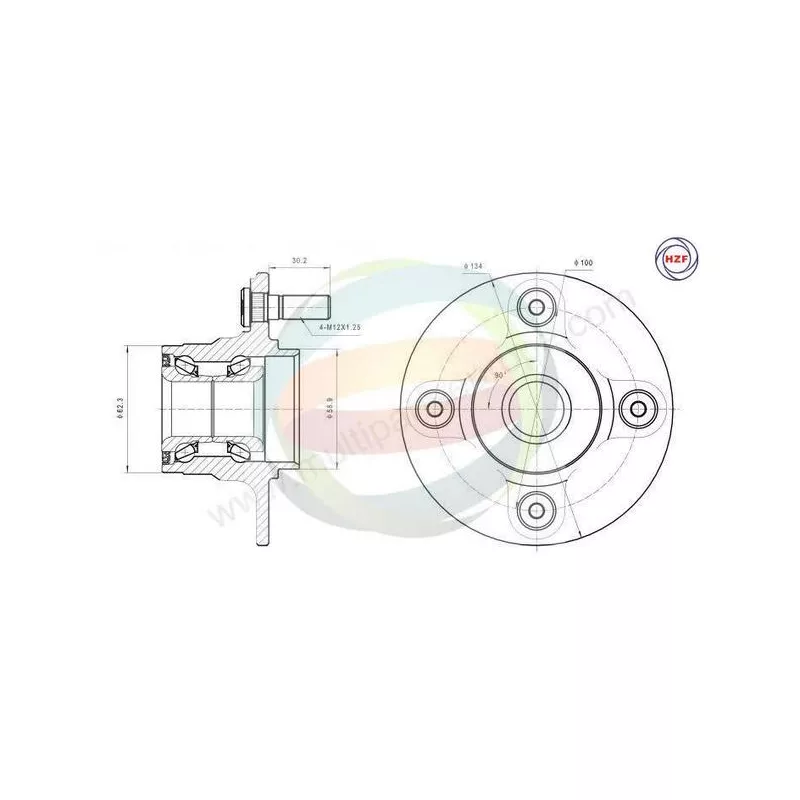 Roulement de roue avant ODM-MULTIPARTS 70-060037
