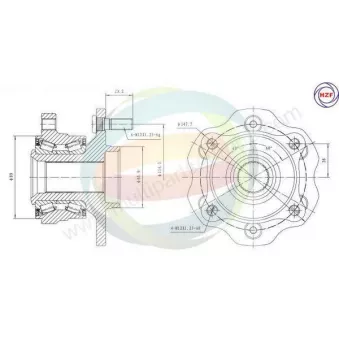 Roulement de roue avant ODM-MULTIPARTS 70-060073