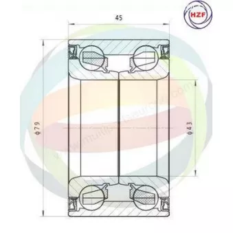 Roulement de roue arrière ODM-MULTIPARTS 70-060087
