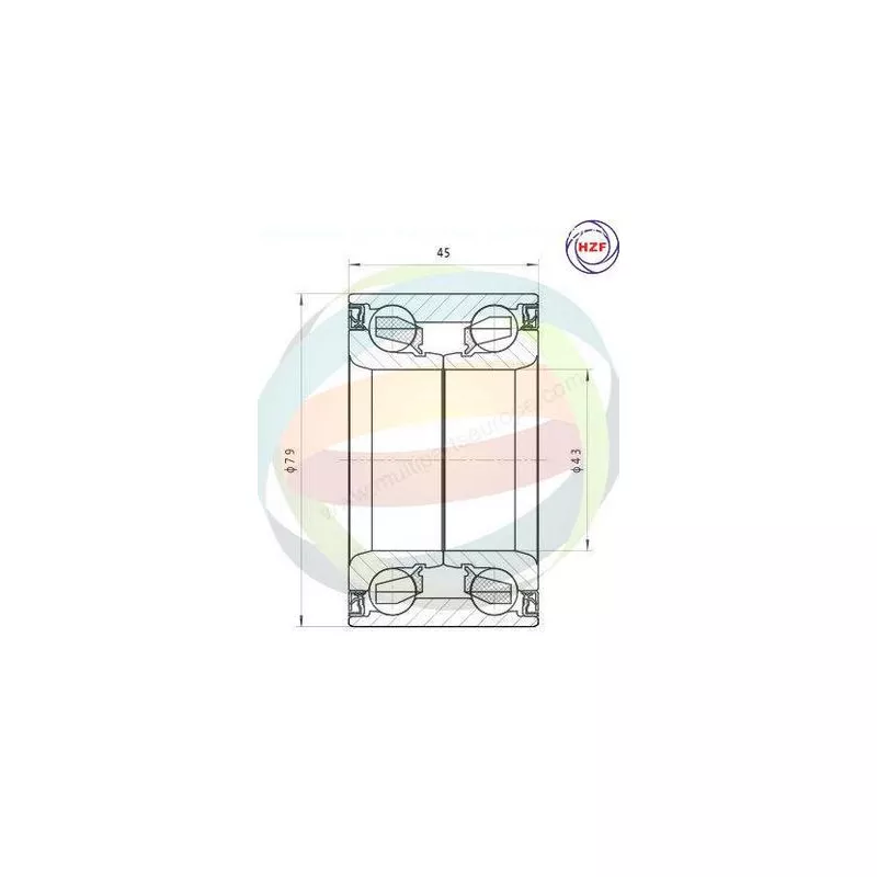 Roulement de roue arrière ODM-MULTIPARTS 70-060087
