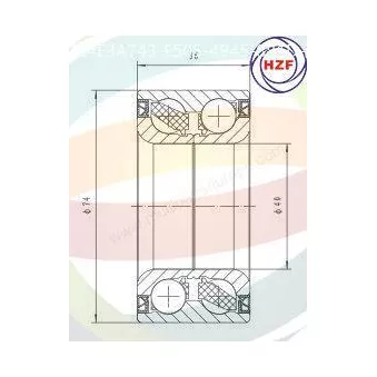Roulement de roue avant ODM-MULTIPARTS 70-060094