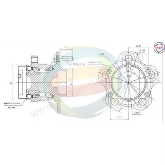 Roulement de roue arrière ODM-MULTIPARTS 70-060096