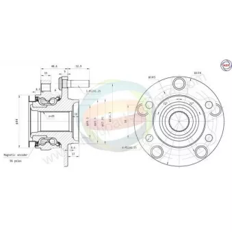 Roulement de roue avant ODM-MULTIPARTS 70-060103