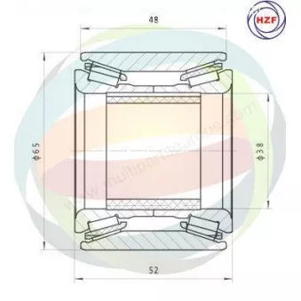 Roulement de roue arrière ODM-MULTIPARTS 70-070008