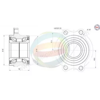 Roulement de roue arrière ODM-MULTIPARTS 70-070018