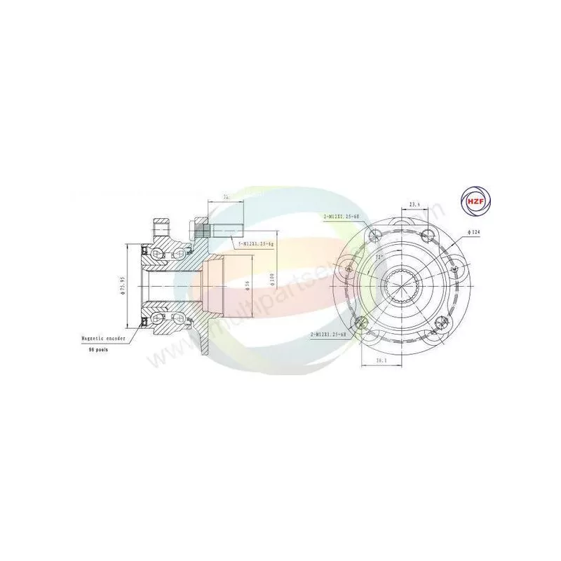 Roulement de roue avant ODM-MULTIPARTS 70-070023