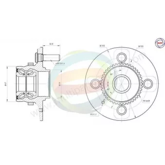 Roulement de roue arrière ODM-MULTIPARTS 70-080002
