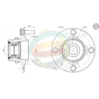Roulement de roue avant ODM-MULTIPARTS 70-080018