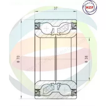 Roulement de roue avant ODM-MULTIPARTS 70-080039