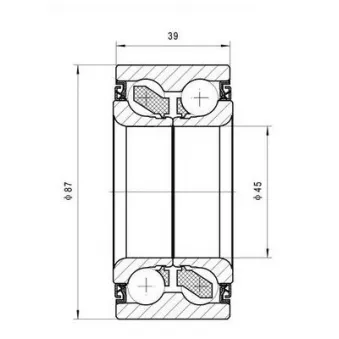 Roulement de roue avant ODM-MULTIPARTS 70-080044