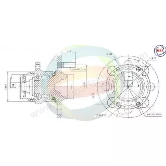 Roulement de roue arrière ODM-MULTIPARTS 70-080049