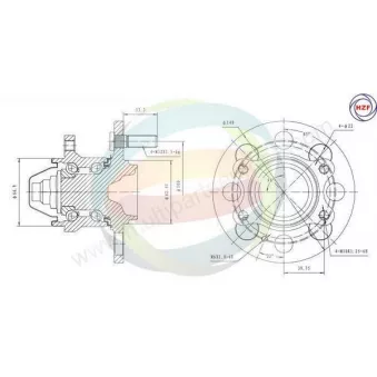Roulement de roue arrière ODM-MULTIPARTS 70-080050