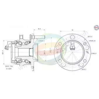 Roulement de roue arrière ODM-MULTIPARTS 70-080055