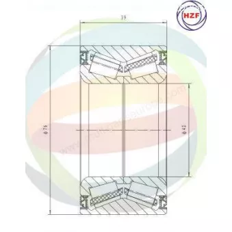 Roulement de roue avant ODM-MULTIPARTS 70-080072