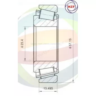Roulement de roue arrière ODM-MULTIPARTS 70-080077