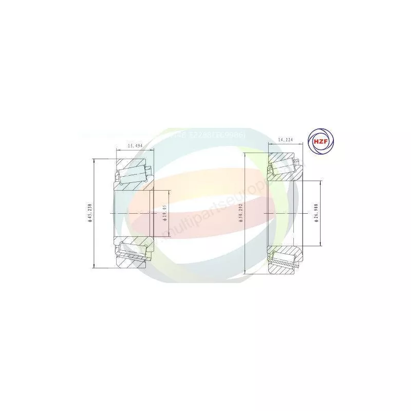 Roulement de roue arrière ODM-MULTIPARTS 70-080079