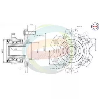 Roulement de roue arrière ODM-MULTIPARTS 70-080148