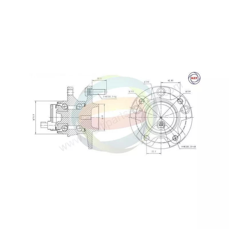 Roulement de roue avant ODM-MULTIPARTS 70-090002