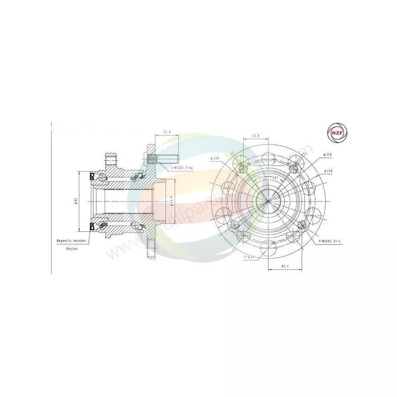 Roulement de roue arrière ODM-MULTIPARTS 70-090004