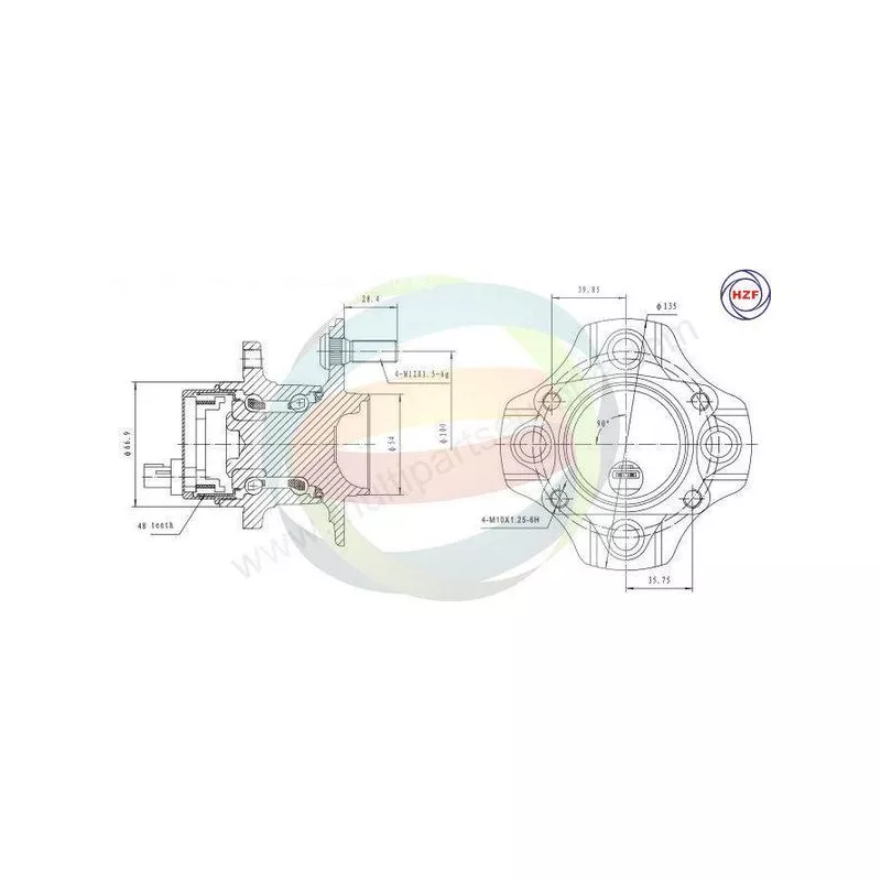 Roulement de roue arrière ODM-MULTIPARTS 70-090027