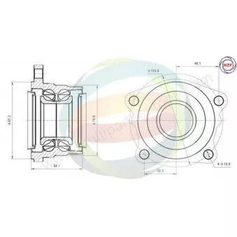 Roulement de roue arrière ODM-MULTIPARTS 70-090031