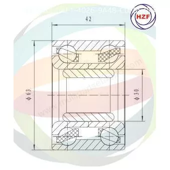 Roulement de roue arrière ODM-MULTIPARTS 70-090032